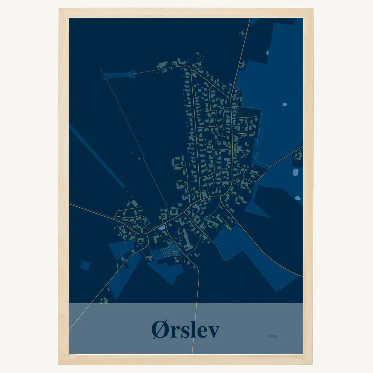Ørslev plakat – Firkantet 2026 – Mørk blå