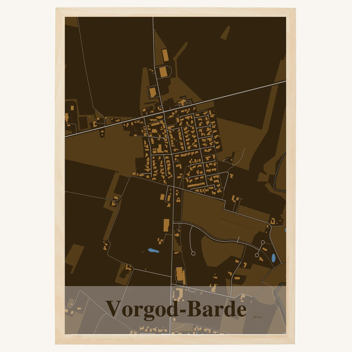 Vorgod-Barde plakat – Firkantet 2026 – Mørk brun