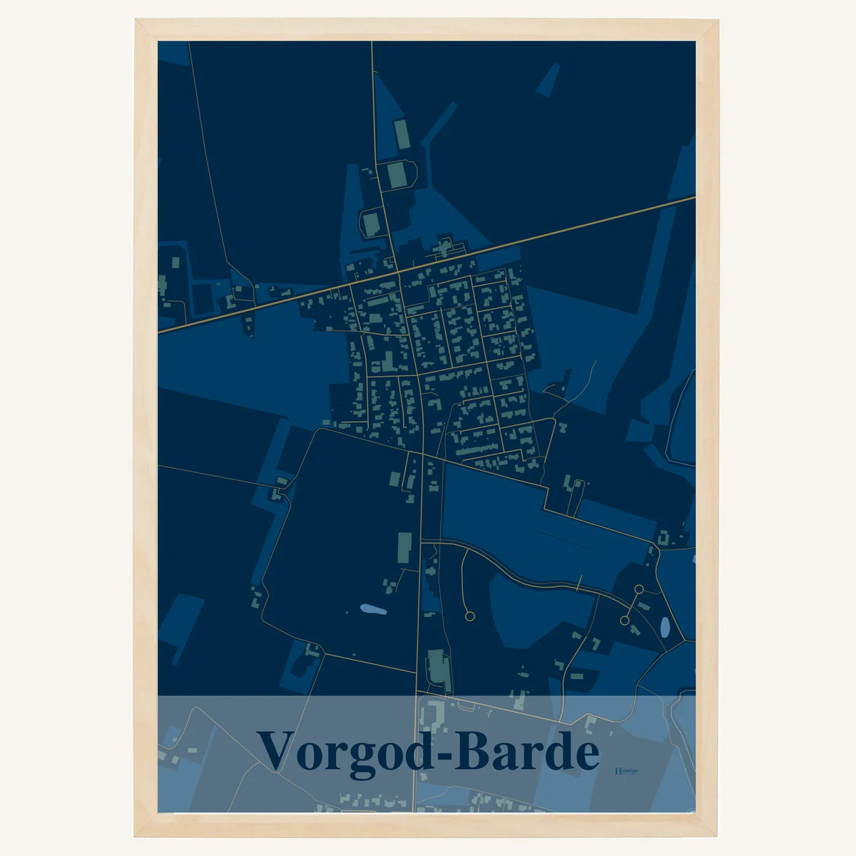 Vorgod-Barde plakat – Firkantet 2026 – Mørk blå