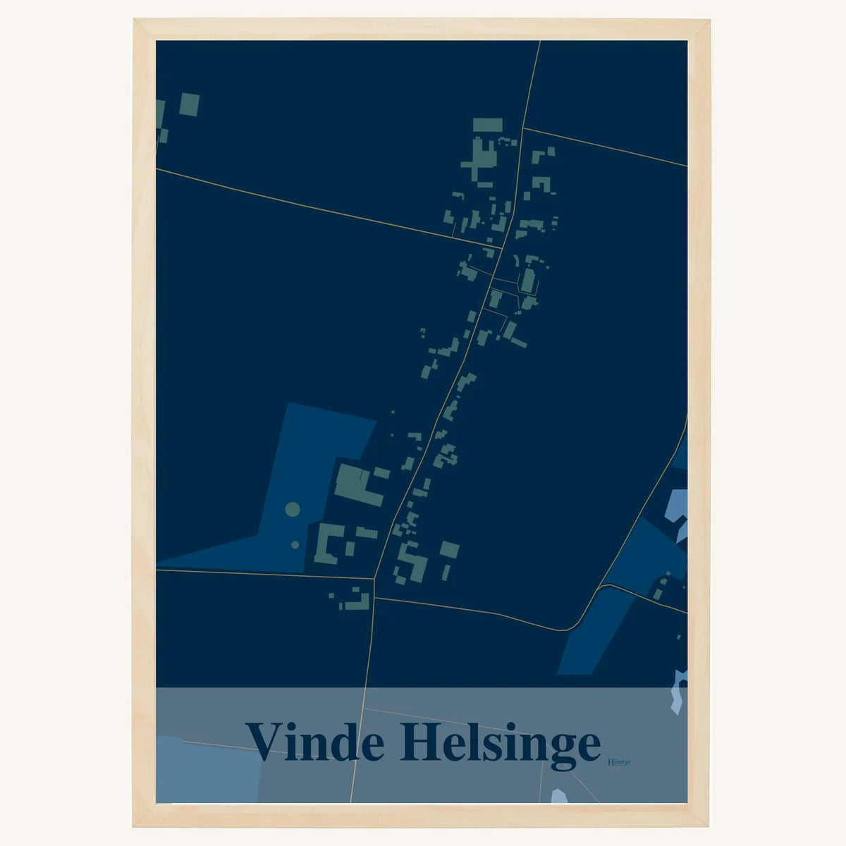 Vinde Helsinge plakat – Firkantet 2026 – Mørk blå