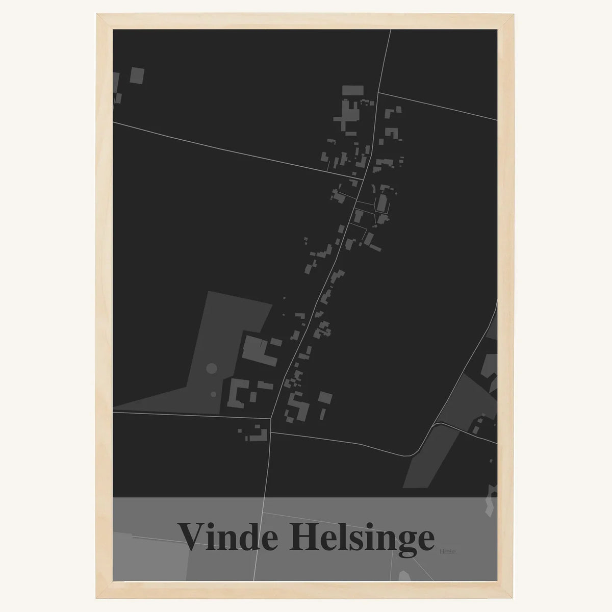 Vinde Helsinge plakat – Firkantet 2026 – Mørk grå