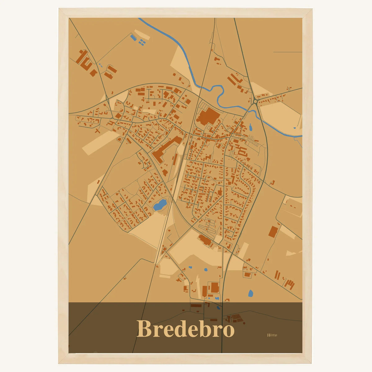 Bredebro plakat – Firkantet 2026 – Lys pastel brun
