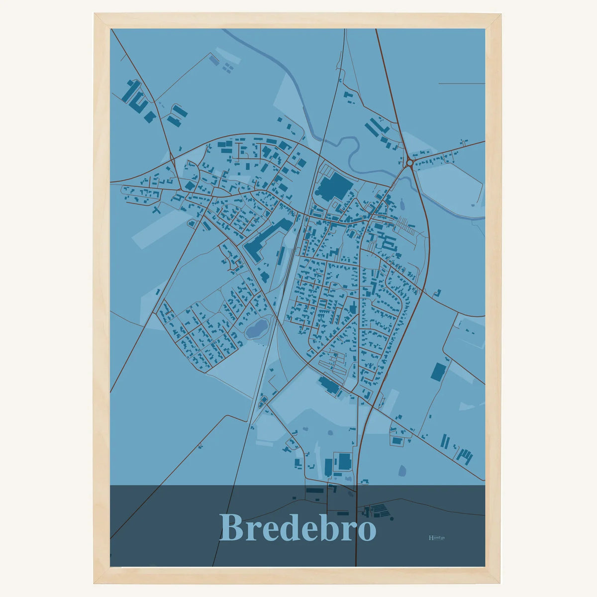 Bredebro plakat – Firkantet 2026 – Lys pastel blå