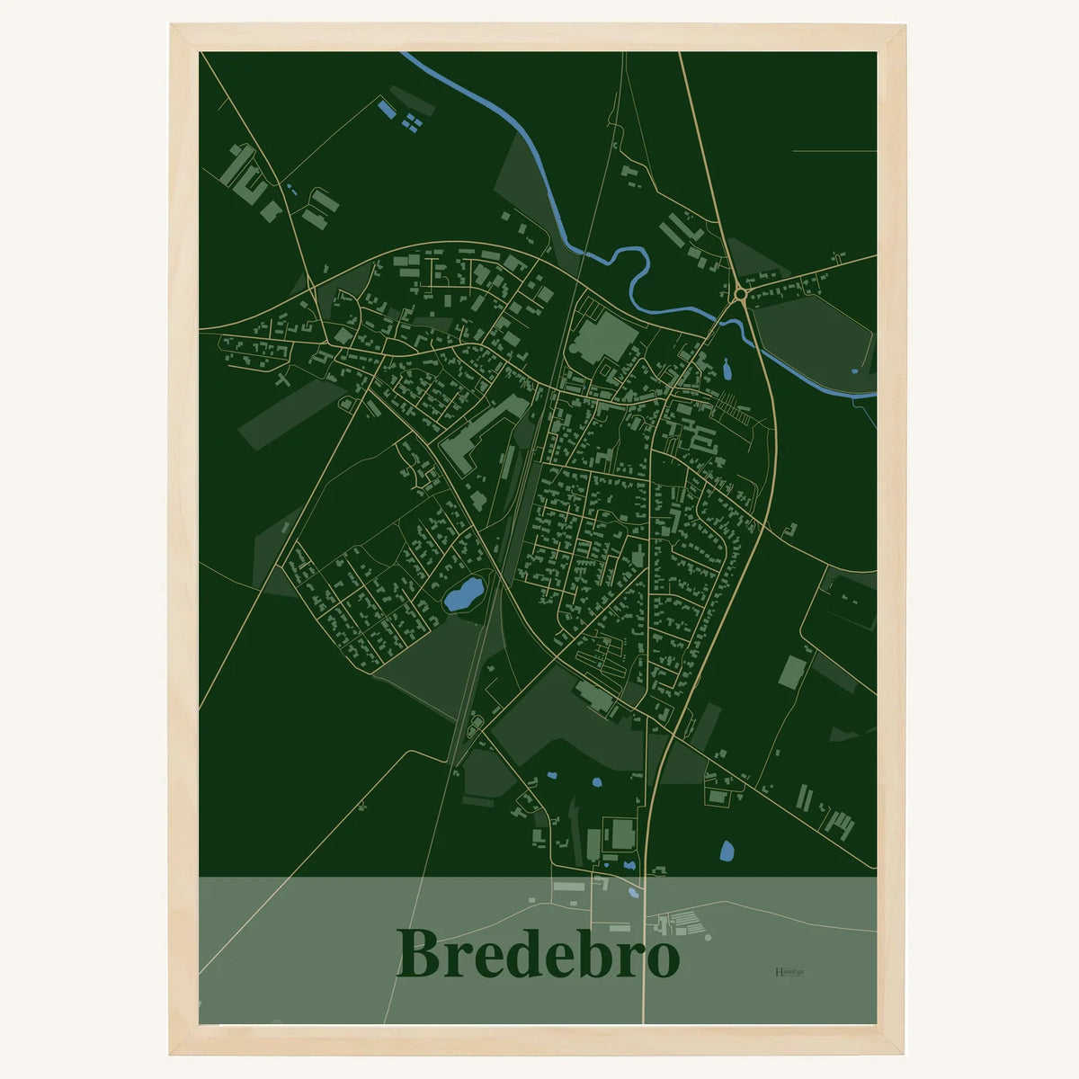 Bredebro plakat – Firkantet 2026 – Mørk grøn