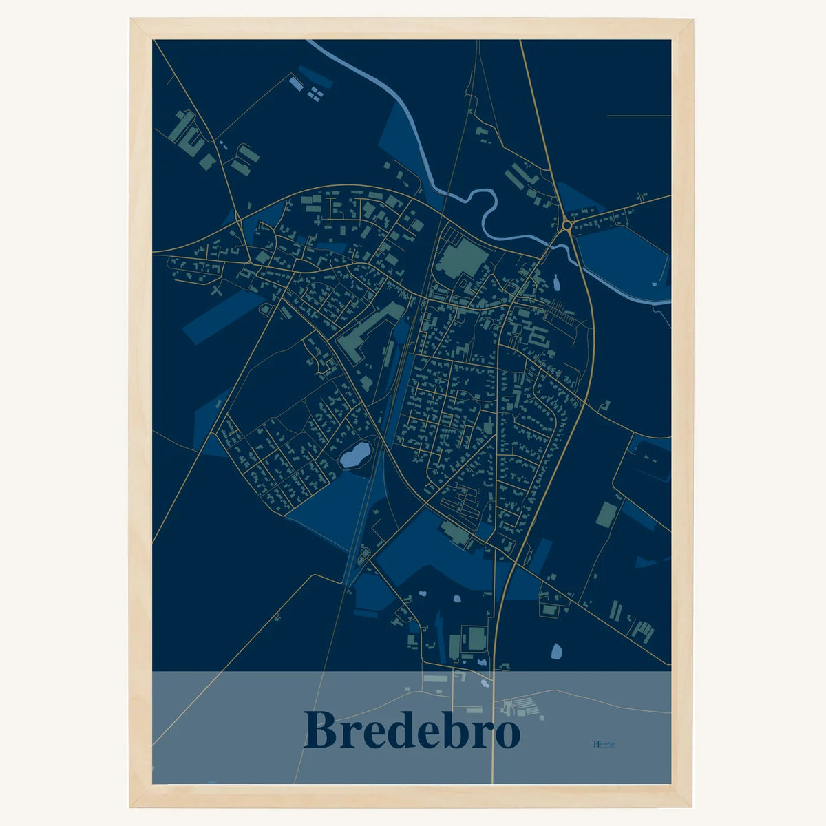 Bredebro plakat – Firkantet 2026 – Mørk blå