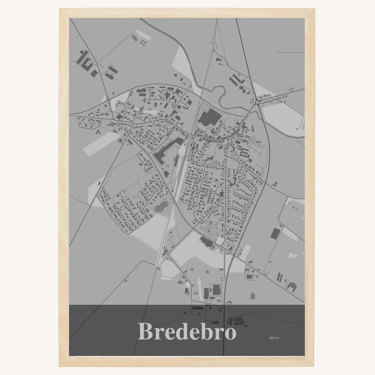 Bredebro plakat – Firkantet 2026 – Lys pastel grå