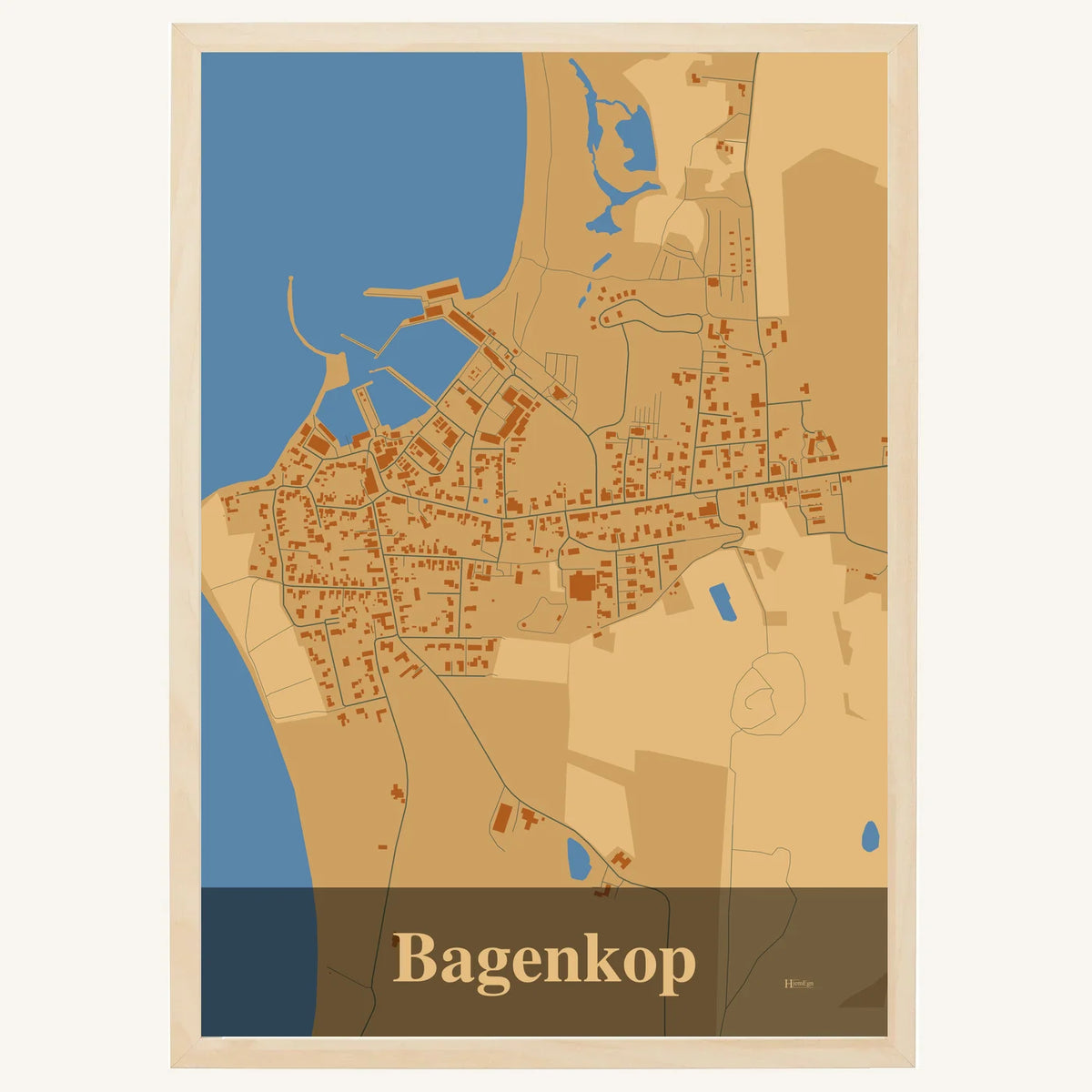 Bagenkop plakat – Firkantet 2026 – Lys pastel brun