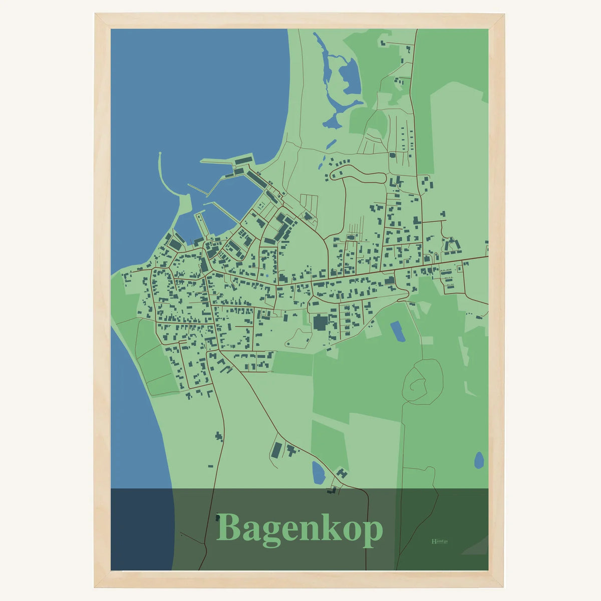 Bagenkop plakat – Firkantet 2026 – Lys pastel grøn