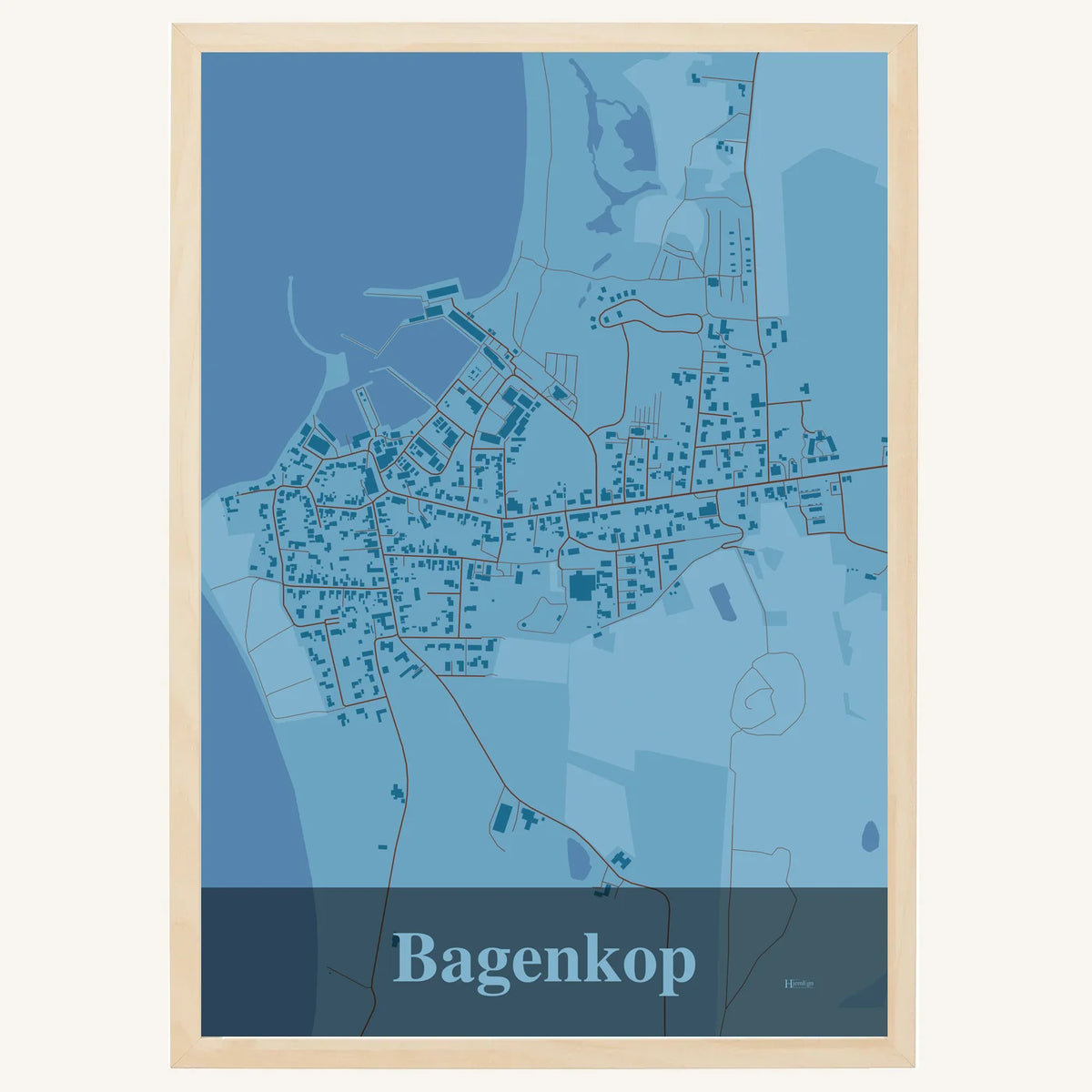 Bagenkop plakat – Firkantet 2026 – Lys pastel blå