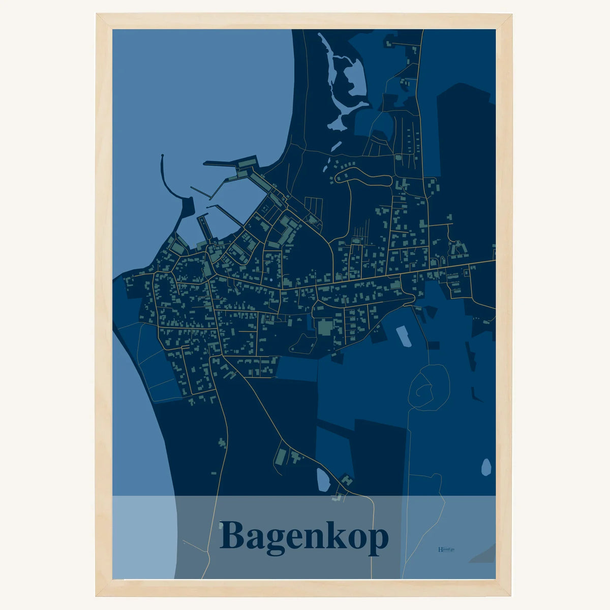Bagenkop plakat – Firkantet 2026 – Mørk blå