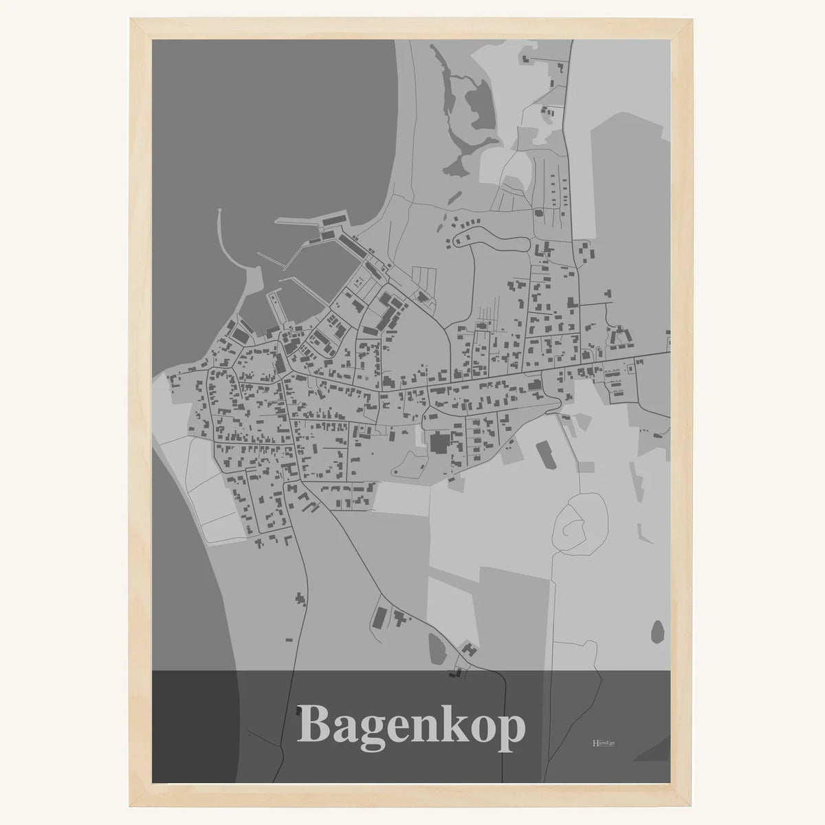 Bagenkop plakat – Firkantet 2026 – Lys pastel grå