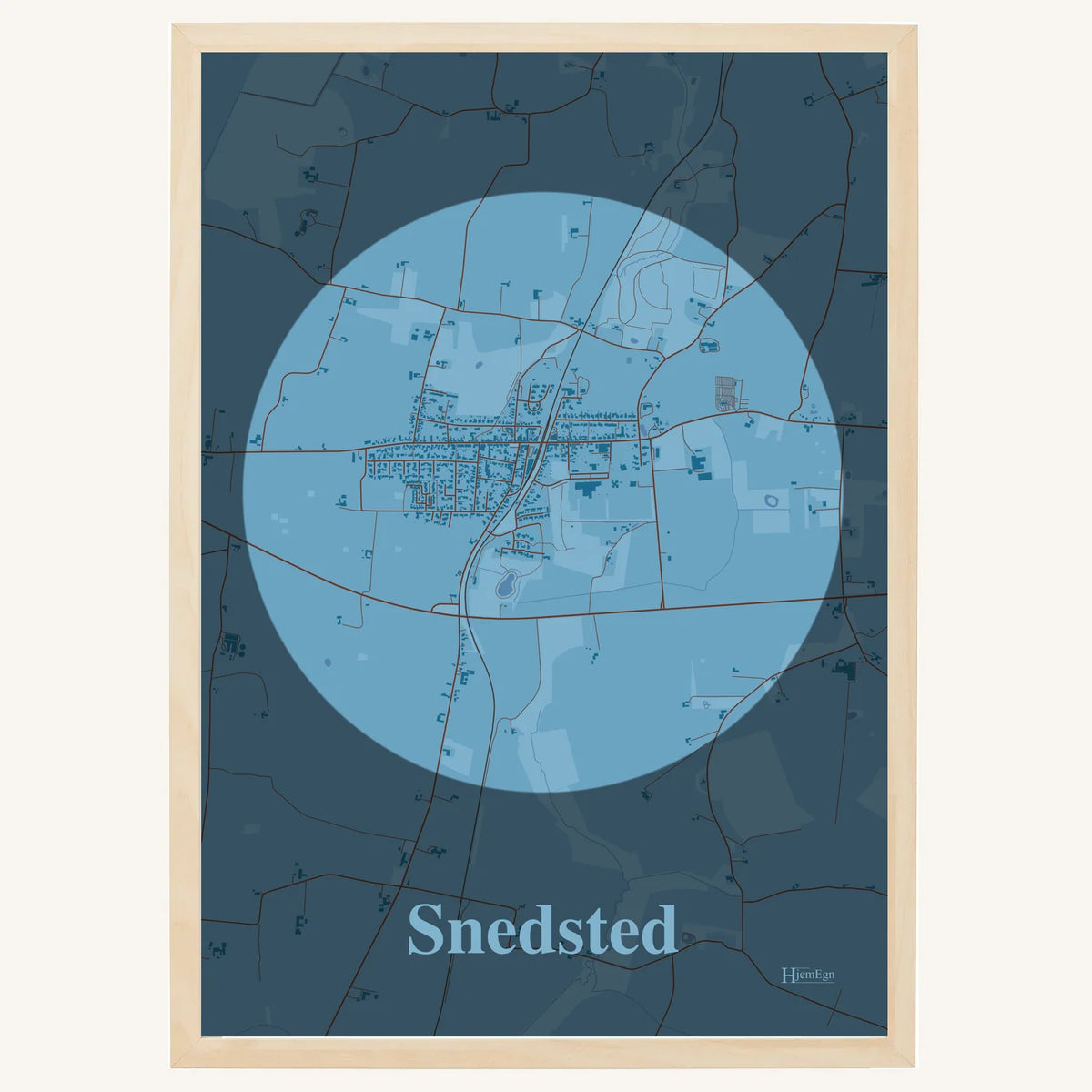 Snedsted plakat – Centrum 2026 – Lys pastel blå