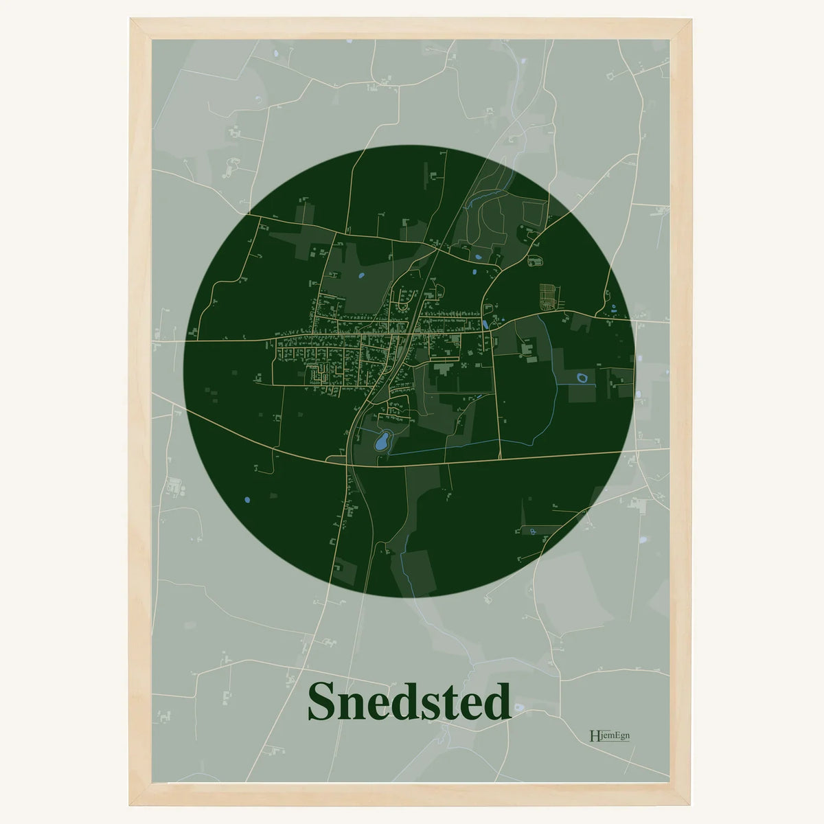Snedsted plakat – Centrum 2026 – Mørk grøn