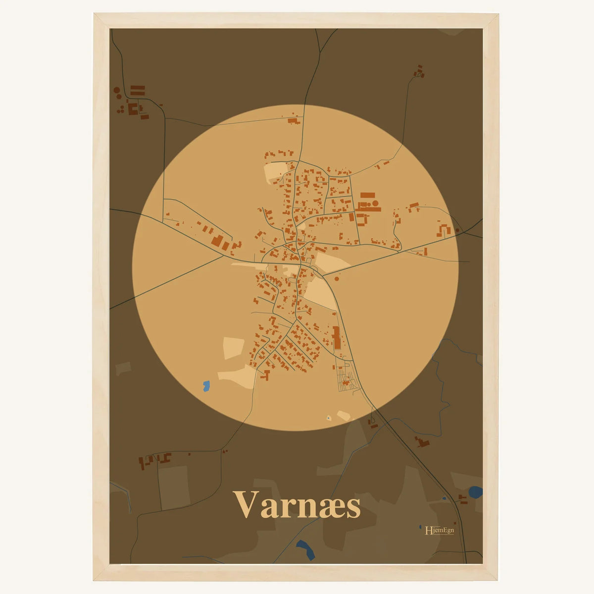 Varnæs plakat – Centrum 2026 – Lys pastel brun