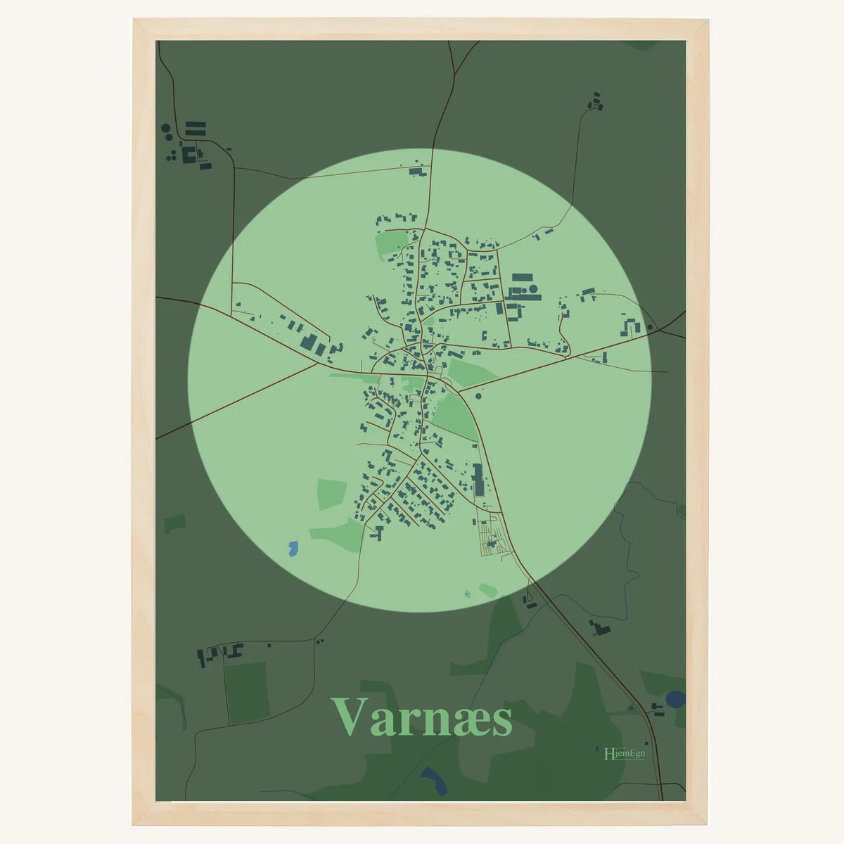 Varnæs plakat – Centrum 2026 – Lys pastel grøn