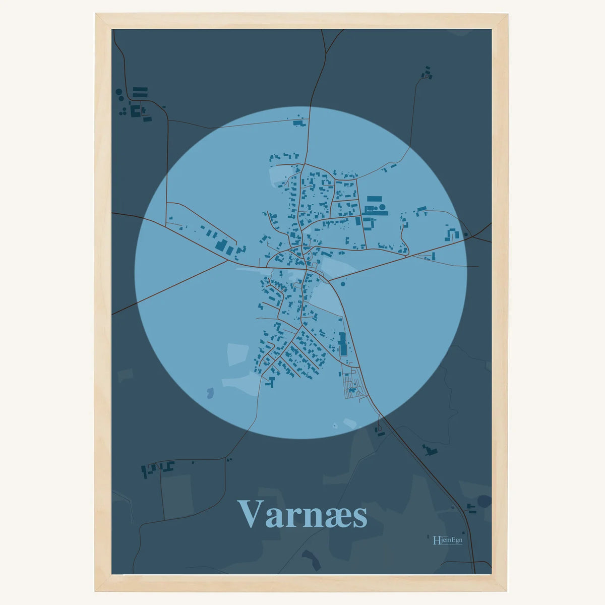 Varnæs plakat – Centrum 2026 – Lys pastel blå