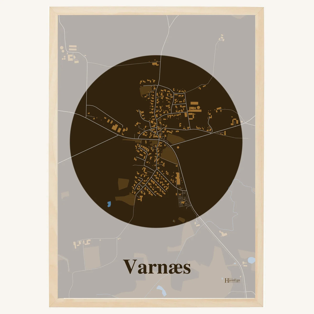 Varnæs plakat – Centrum 2026 – Mørk brun