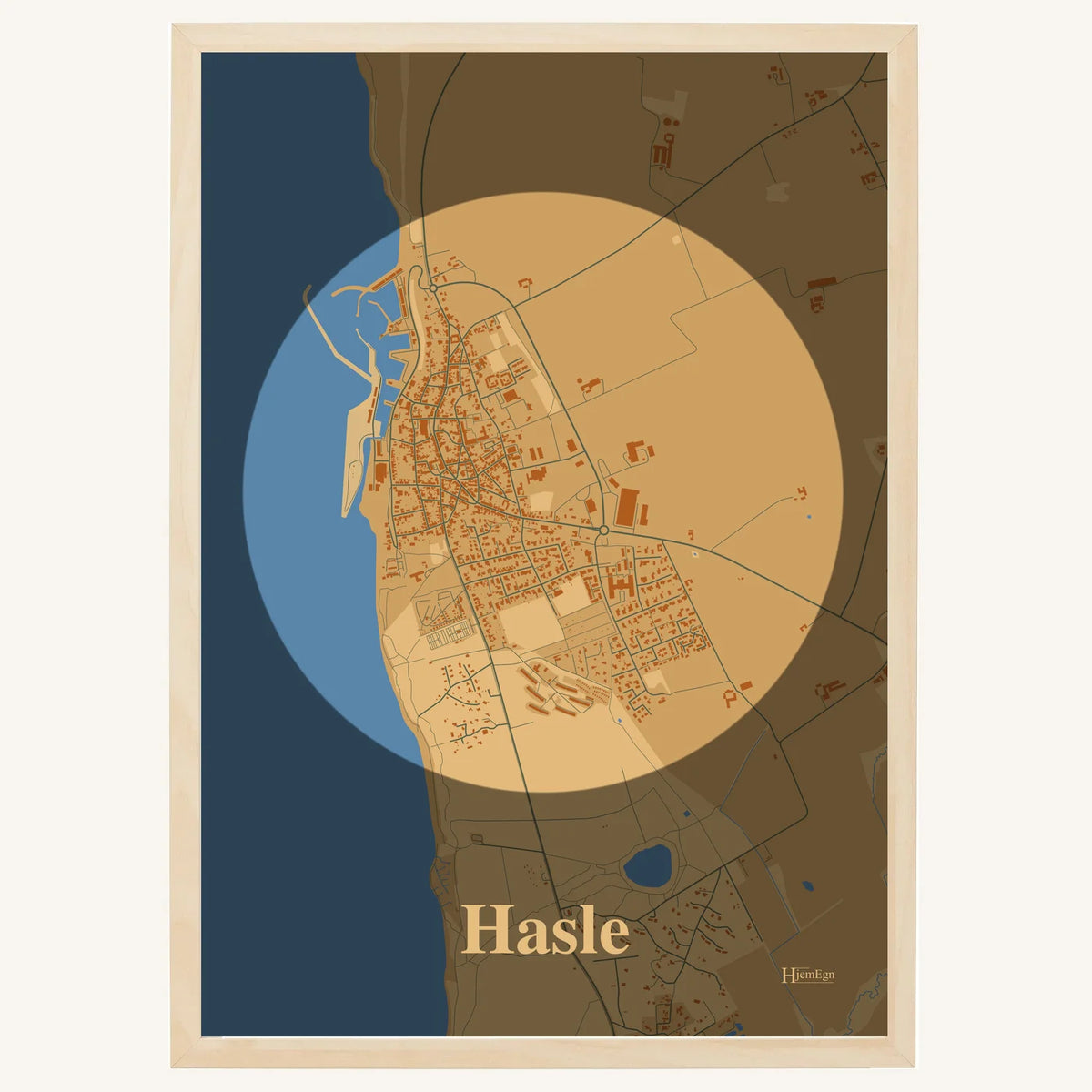 Hasle plakat – Centrum 2026 – Lys pastel brun