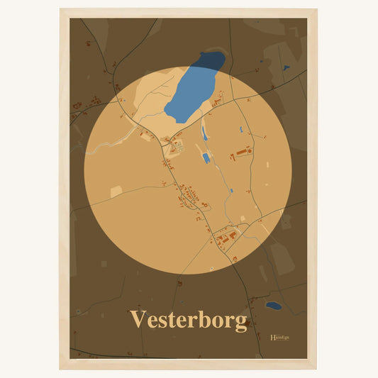 Vesterborg plakat – Centrum 2026 – Lys pastel brun