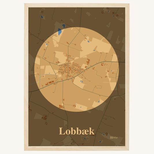 Lobbæk plakat – Centrum 2026 – Lys pastel brun