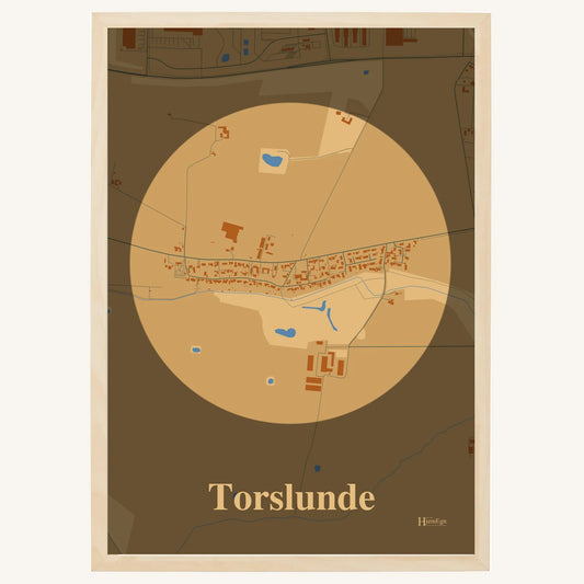 Torslunde Plakat – Lys pastel brun
