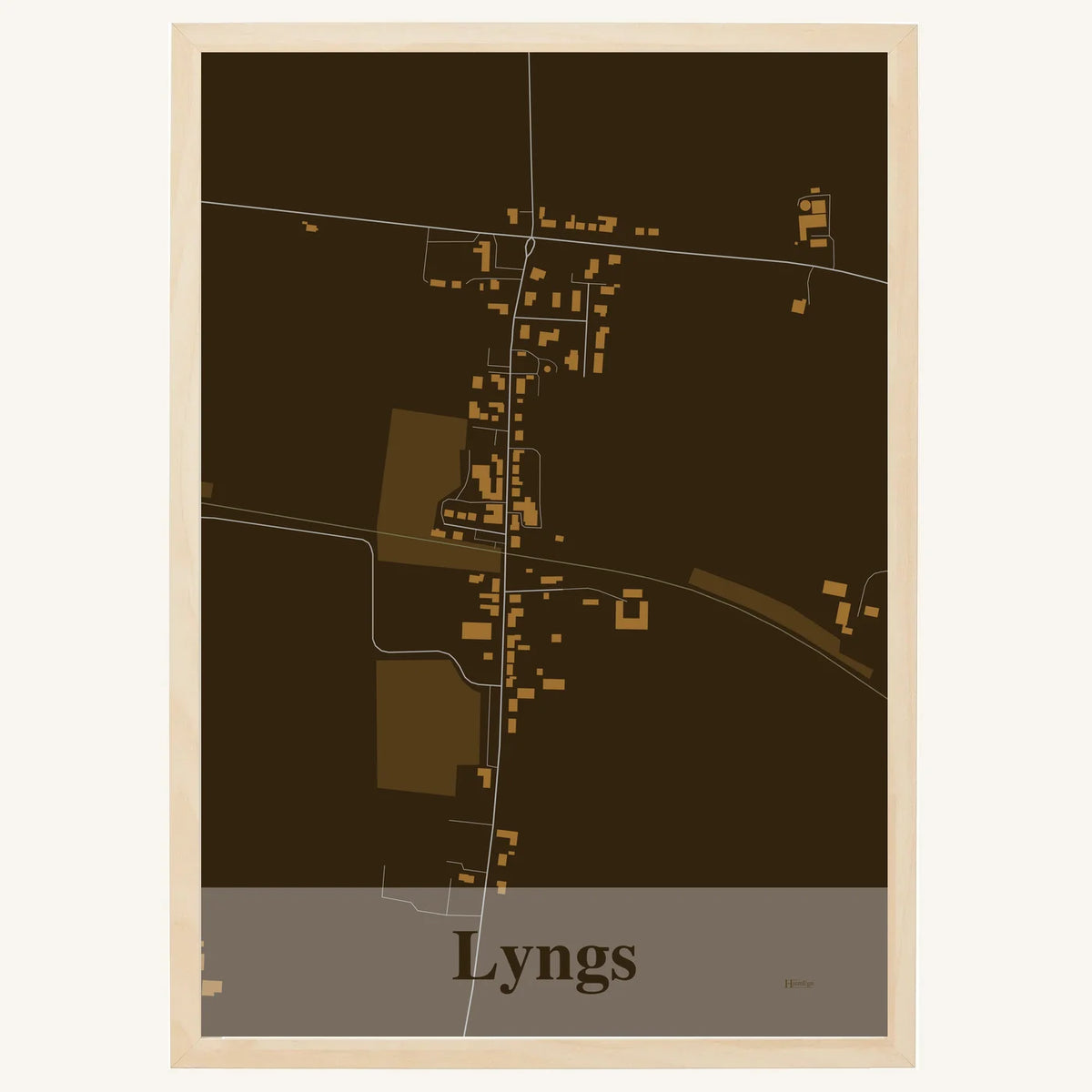 Lyngs plakat – Firkantet 2026 – Mørk brun