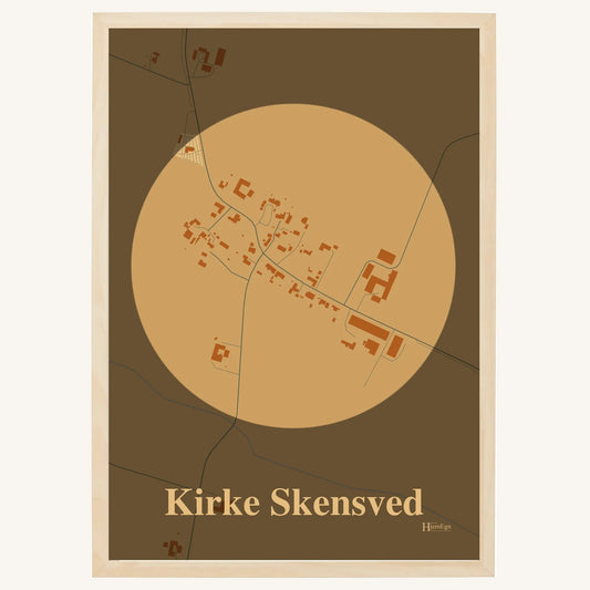 Kirke Skensved plakat – Centrum 2026 – Lys pastel brun