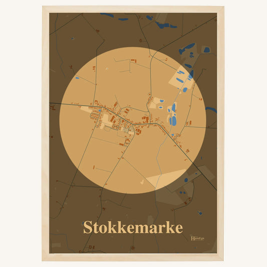 Stokkemarke Plakat – Lys pastel brun