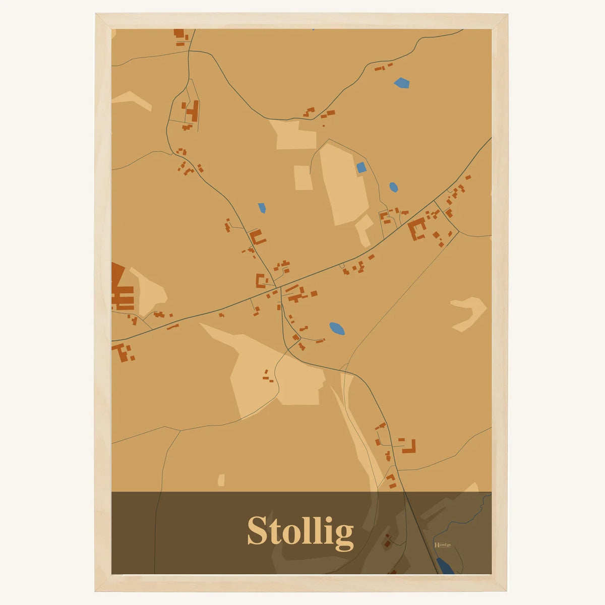 Stollig plakat – Firkantet 2026 – Lys pastel brun