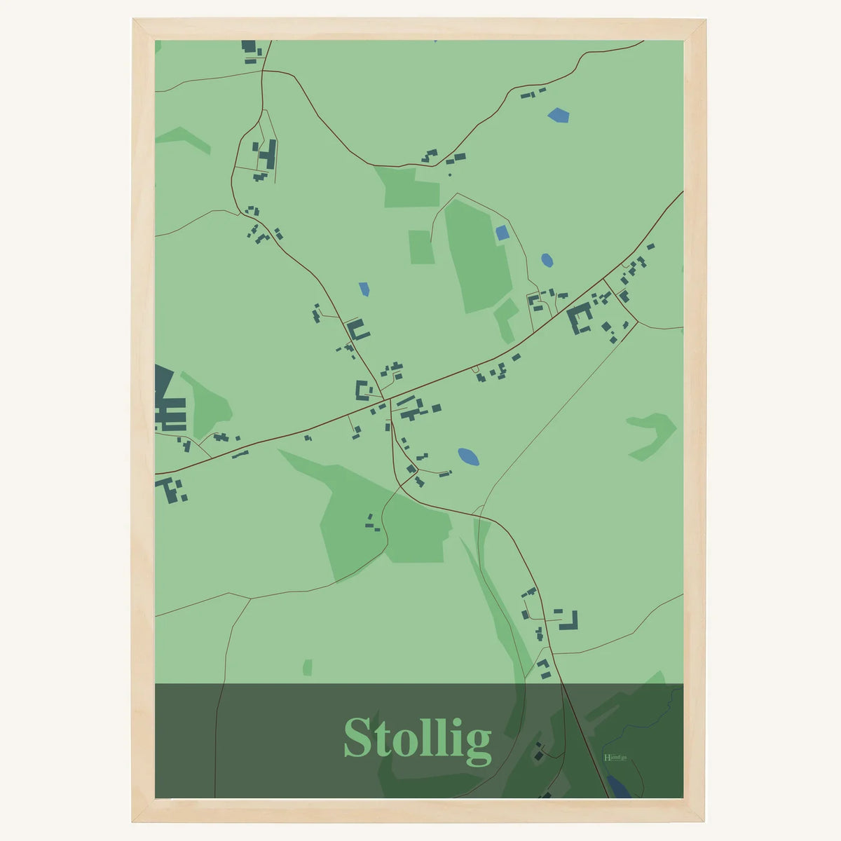 Stollig plakat – Firkantet 2026 – Lys pastel grøn