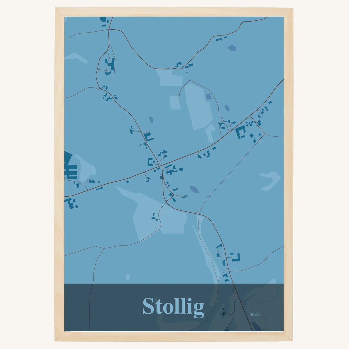 Stollig plakat – Firkantet 2026 – Lys pastel blå