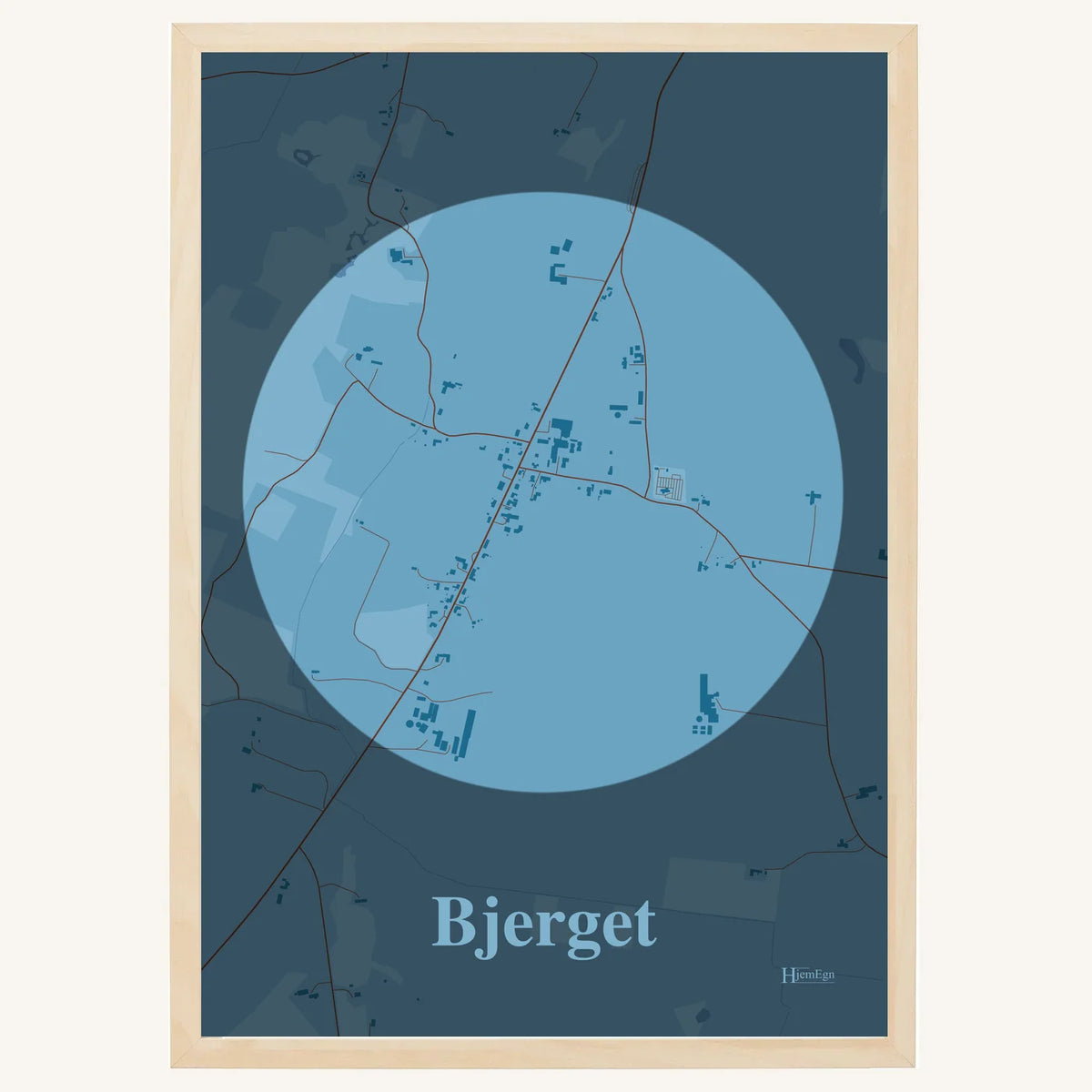 Bjerget plakat – Centrum 2026 – Lys pastel blå