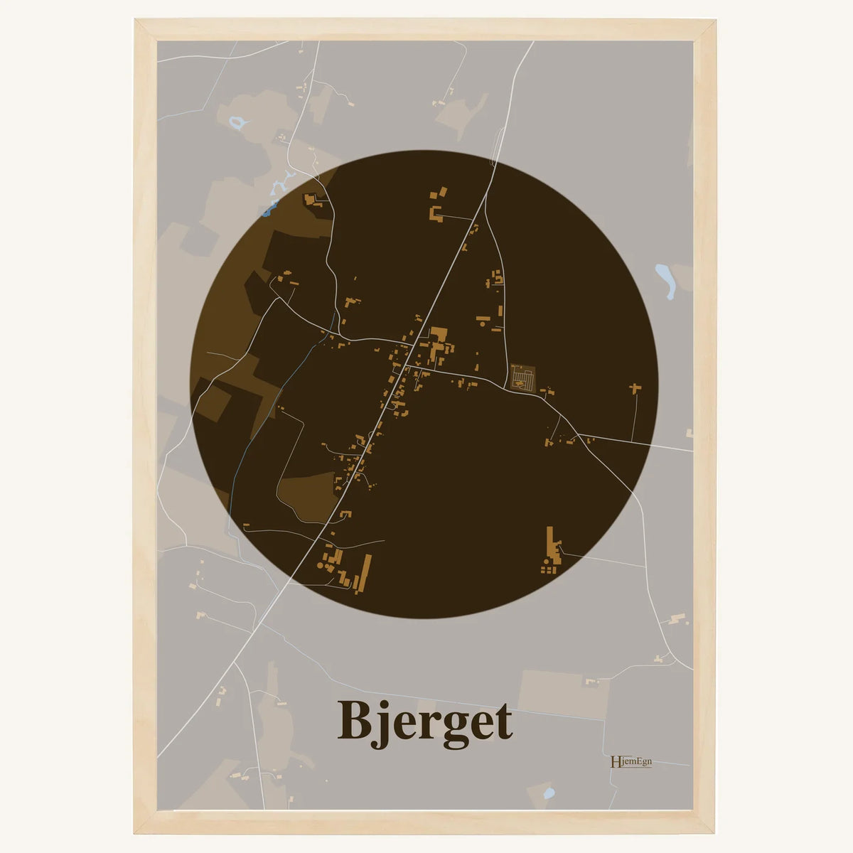 Bjerget plakat – Centrum 2026 – Mørk brun
