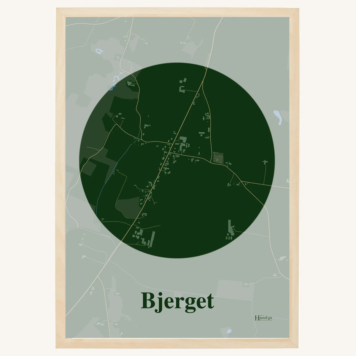 Bjerget plakat – Centrum 2026 – Mørk grøn