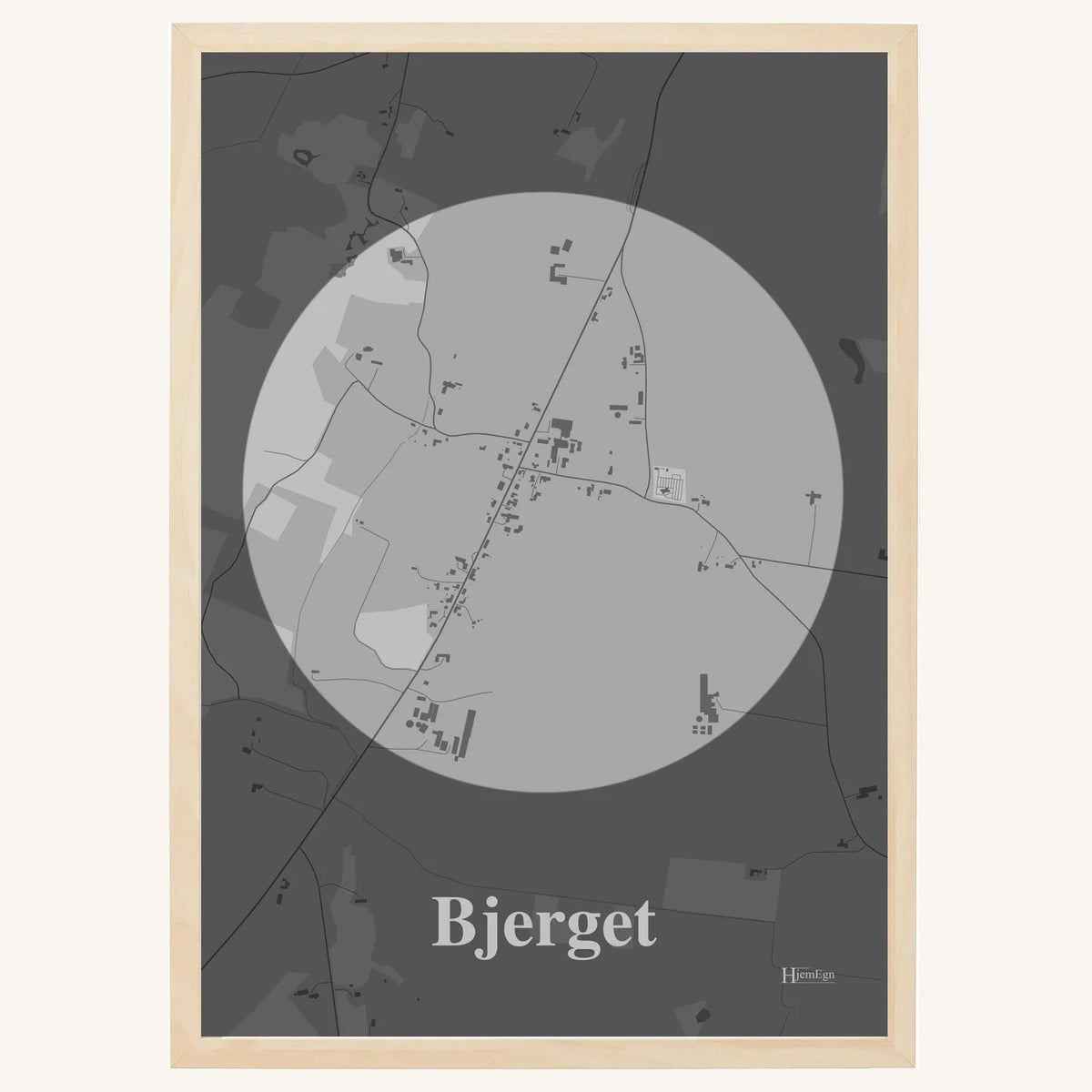 Bjerget plakat – Centrum 2026 – Lys pastel grå