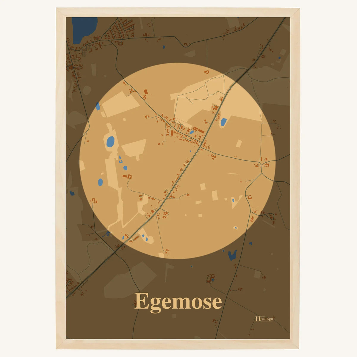 Egemose plakat – Centrum 2026 – Lys pastel brun