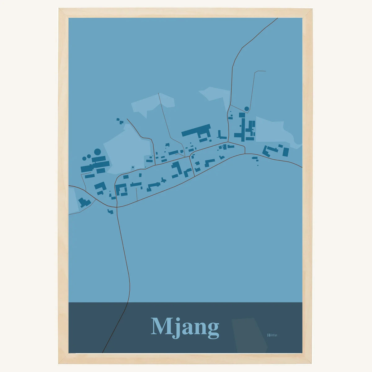 Mjang plakat – Firkantet 2026 – Lys pastel blå
