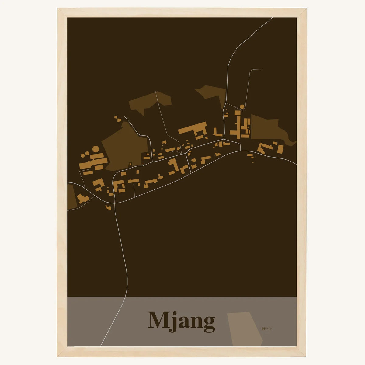 Mjang plakat – Firkantet 2026 – Mørk brun
