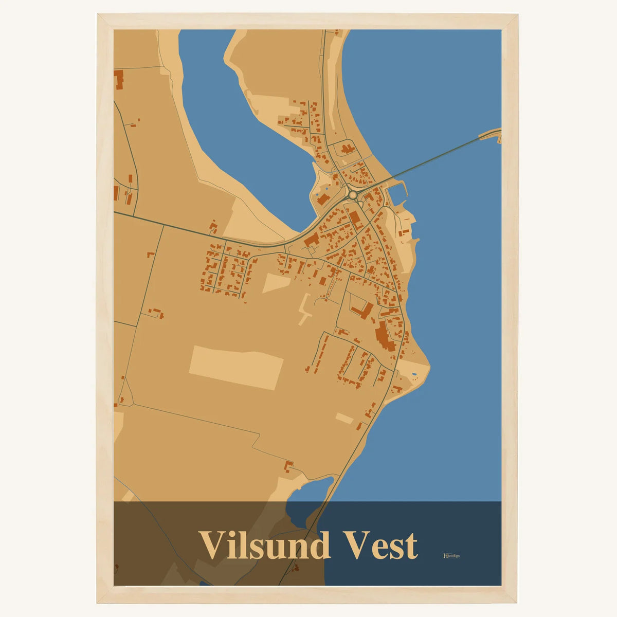 Vilsund Vest plakat – Firkantet 2026 – Lys pastel brun