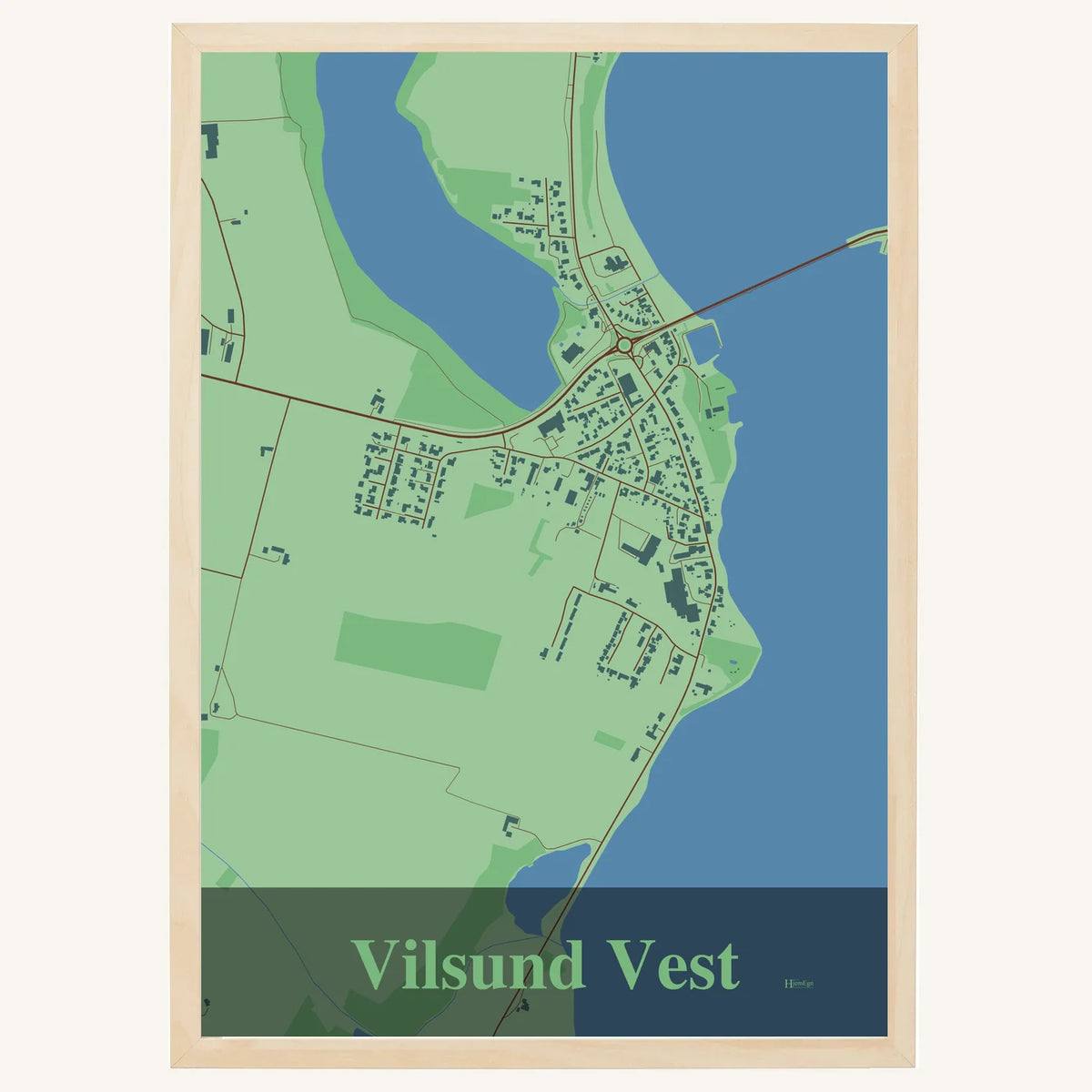 Vilsund Vest plakat – Firkantet 2026 – Lys pastel grøn