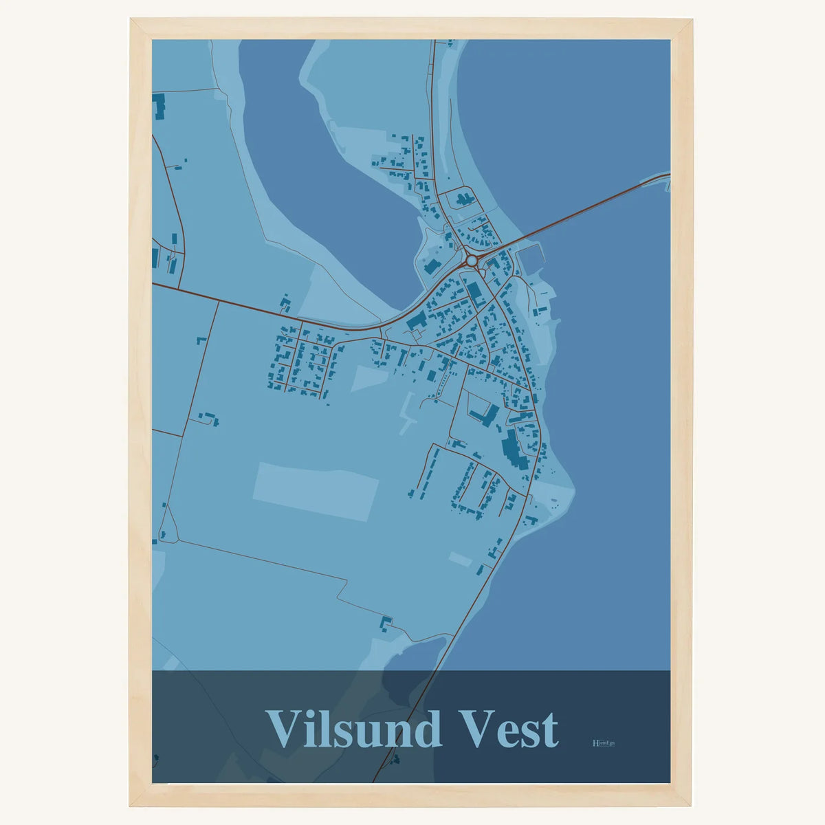 Vilsund Vest plakat – Firkantet 2026 – Lys pastel blå