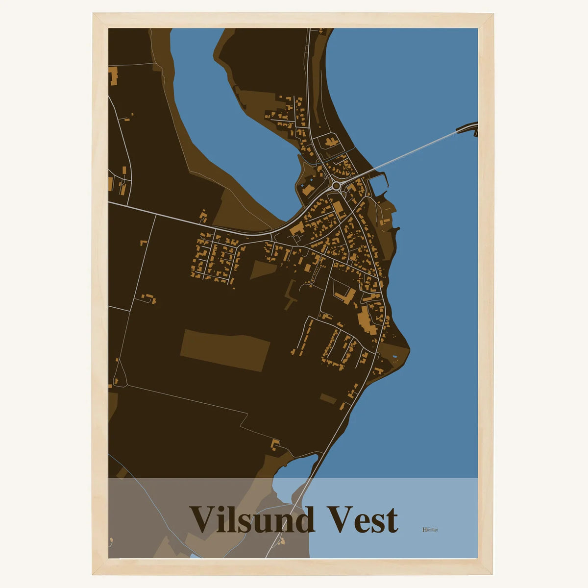 Vilsund Vest plakat – Firkantet 2026 – Mørk brun