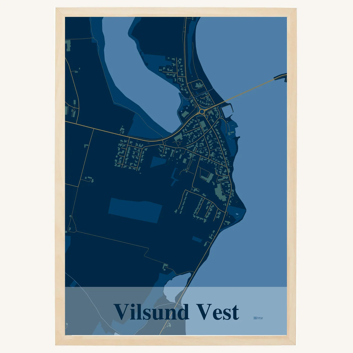 Vilsund Vest plakat – Firkantet 2026 – Mørk blå