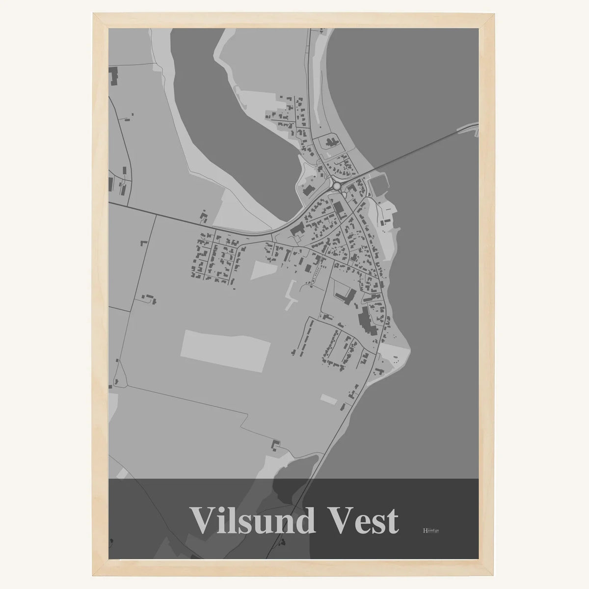 Vilsund Vest plakat – Firkantet 2026 – Lys pastel grå