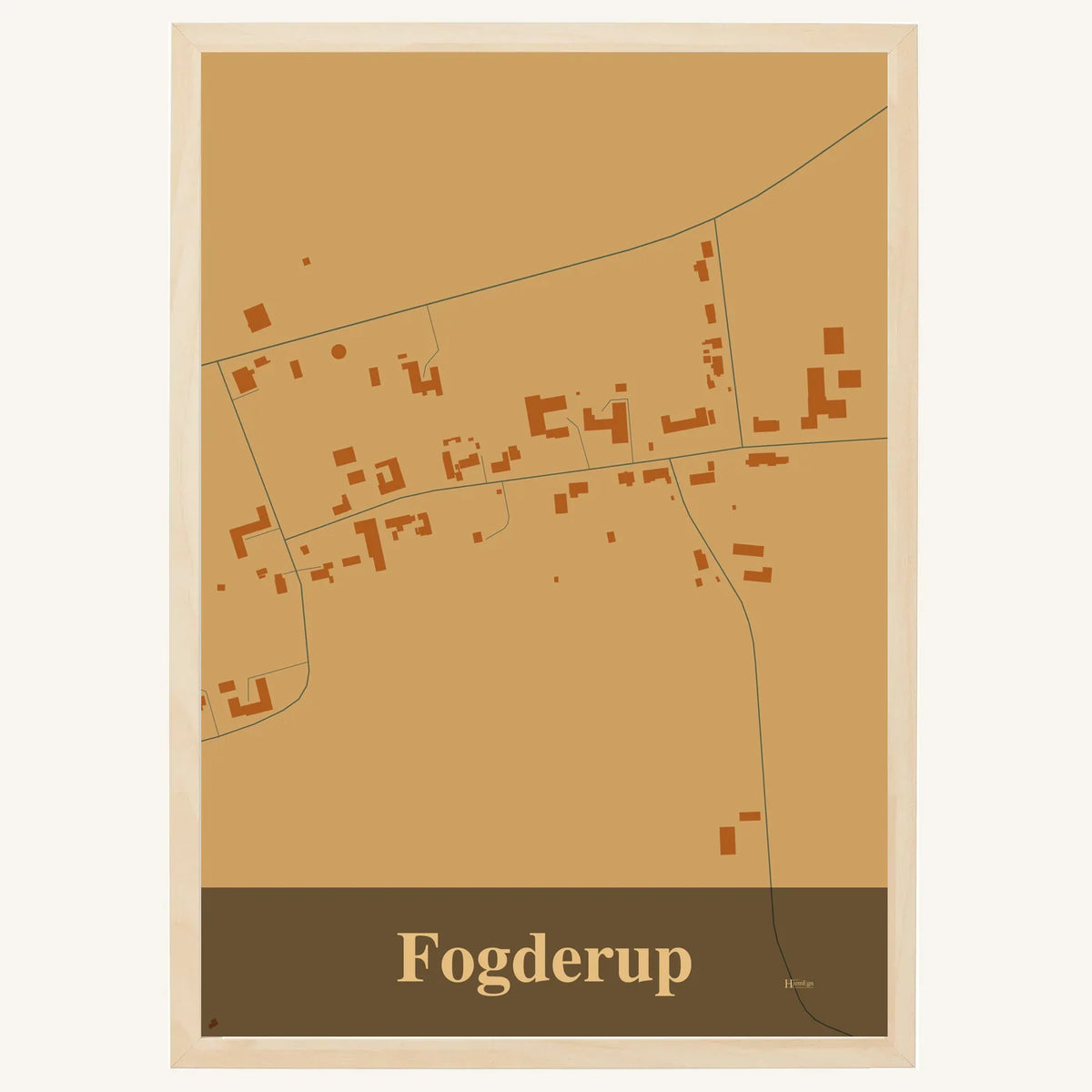 Fogderup plakat – Firkantet 2026 – Lys pastel brun