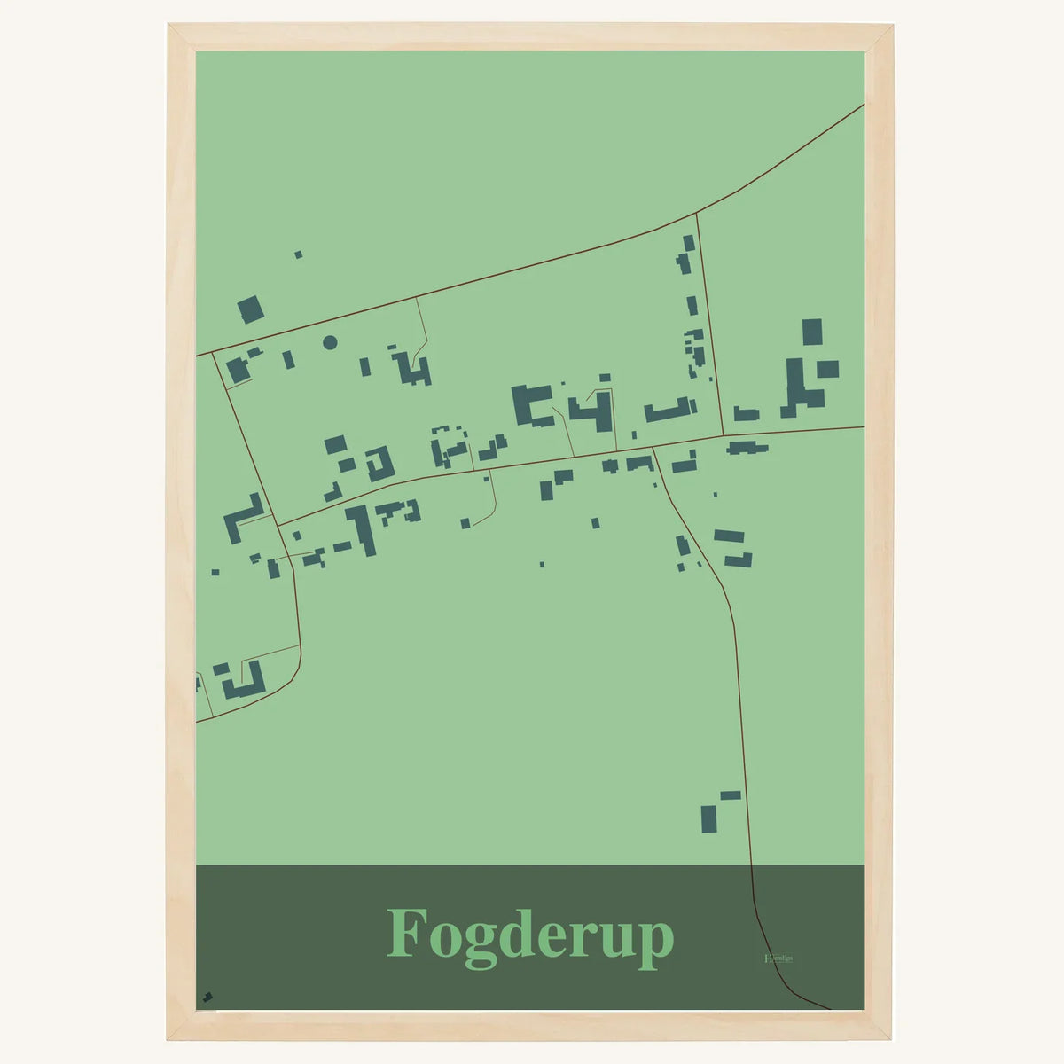 Fogderup plakat – Firkantet 2026 – Lys pastel grøn
