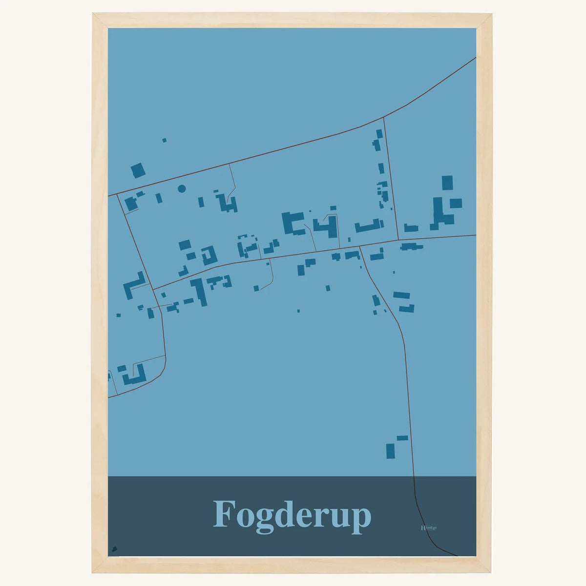 Fogderup plakat – Firkantet 2026 – Lys pastel blå
