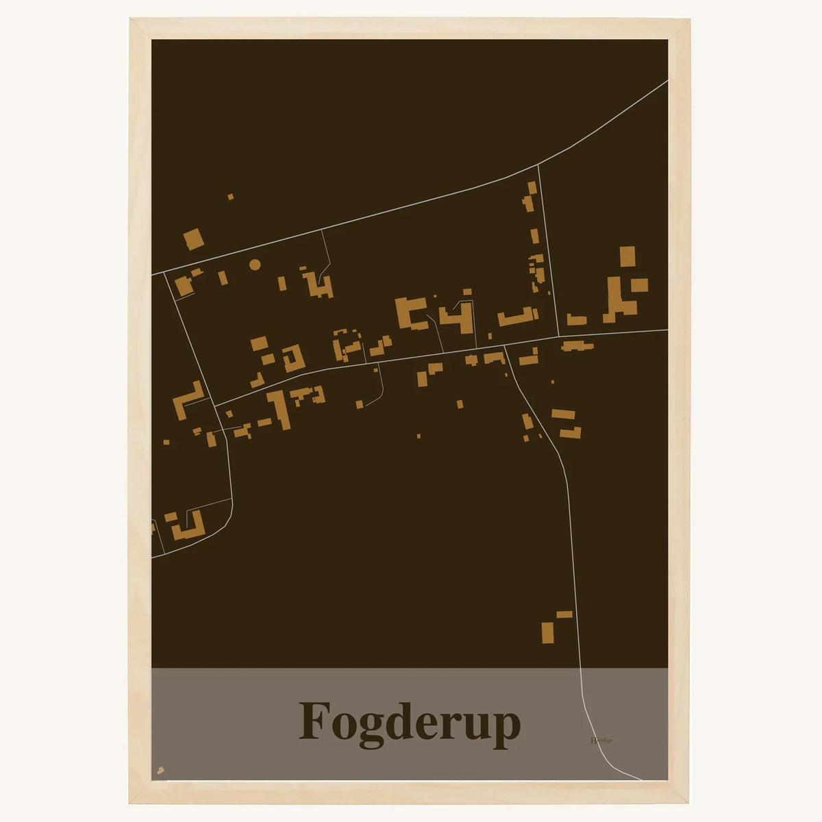 Fogderup plakat – Firkantet 2026 – Mørk brun
