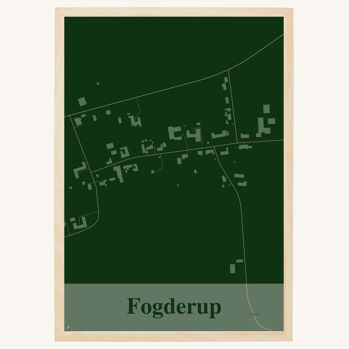Fogderup plakat – Firkantet 2026 – Mørk grøn