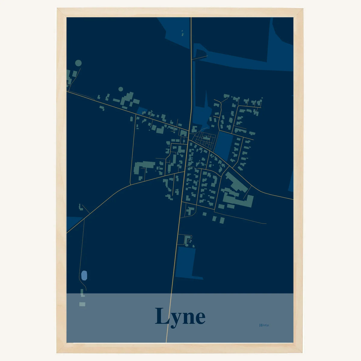Lyne plakat – Firkantet 2026 – Mørk blå